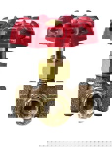 1/4 in. 3 Way Brass Valve